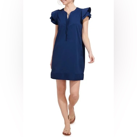 Vineyard Vines Harbor Tunic Performance Navy Dress - Picture 2 of 10